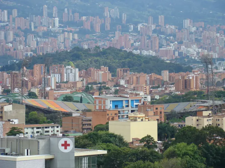 Vista panorámica de Medellín